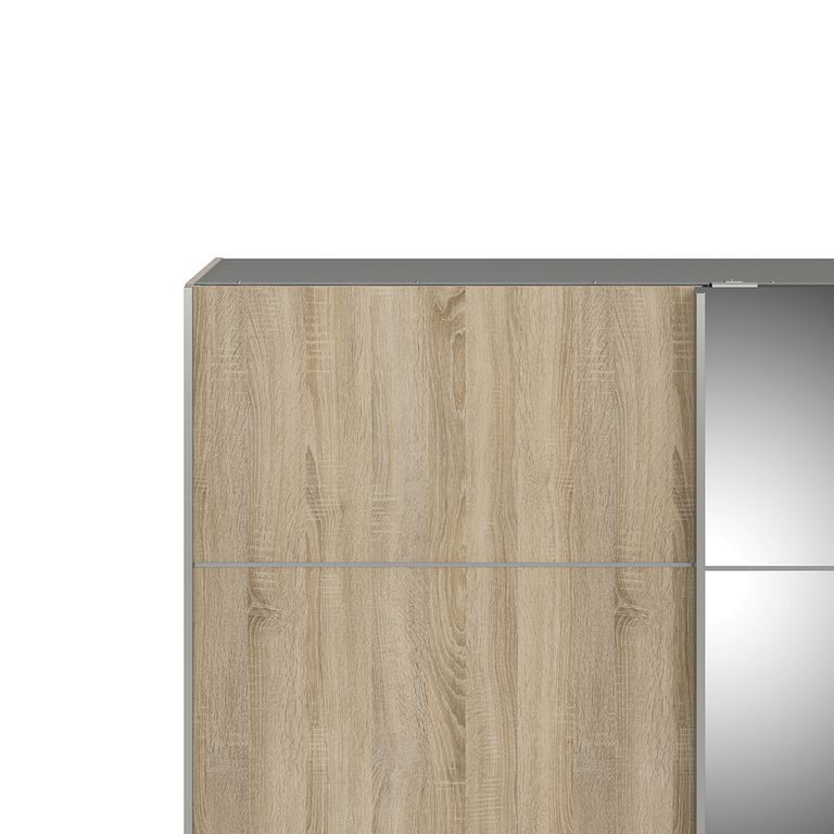 Verona Schiebetürenschrank 182 x 202 cm Eiche Struktur - Froschkönig24