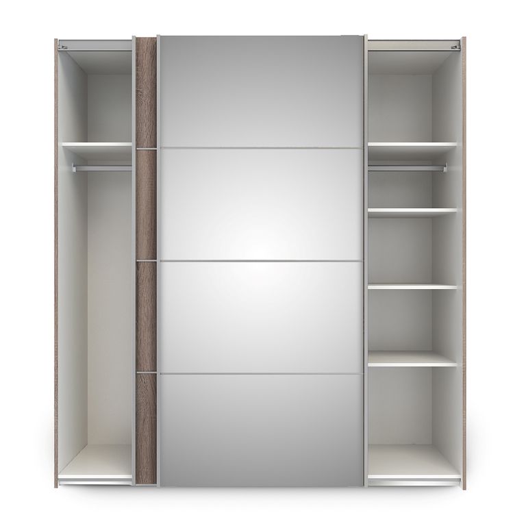 Verona Schiebetürenschrank 182 x 202 cm Trüffel - Froschkönig24