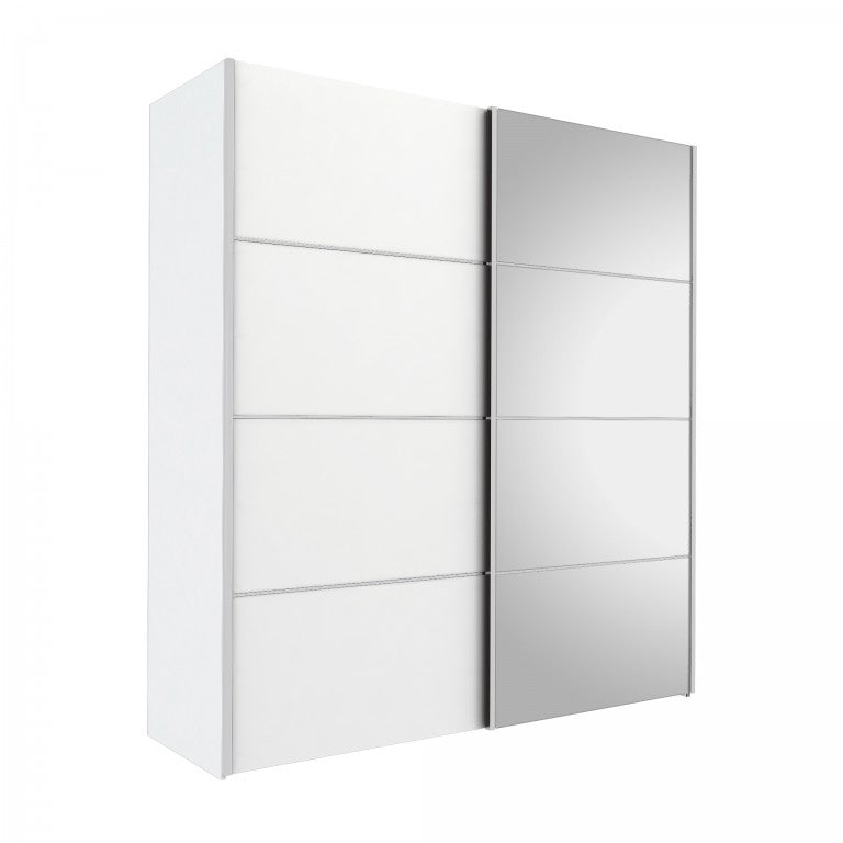 Verona Schiebetürenschrank 182 x 202 cm Weiß - Froschkönig24