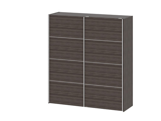 Verona Schiebetürenschrank 182 x 202 cm Eiche Anthrazit - Froschkönig24