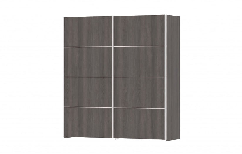 Verona Schiebetürenschrank 182 x 202 cm Eiche Anthrazit - Froschkönig24