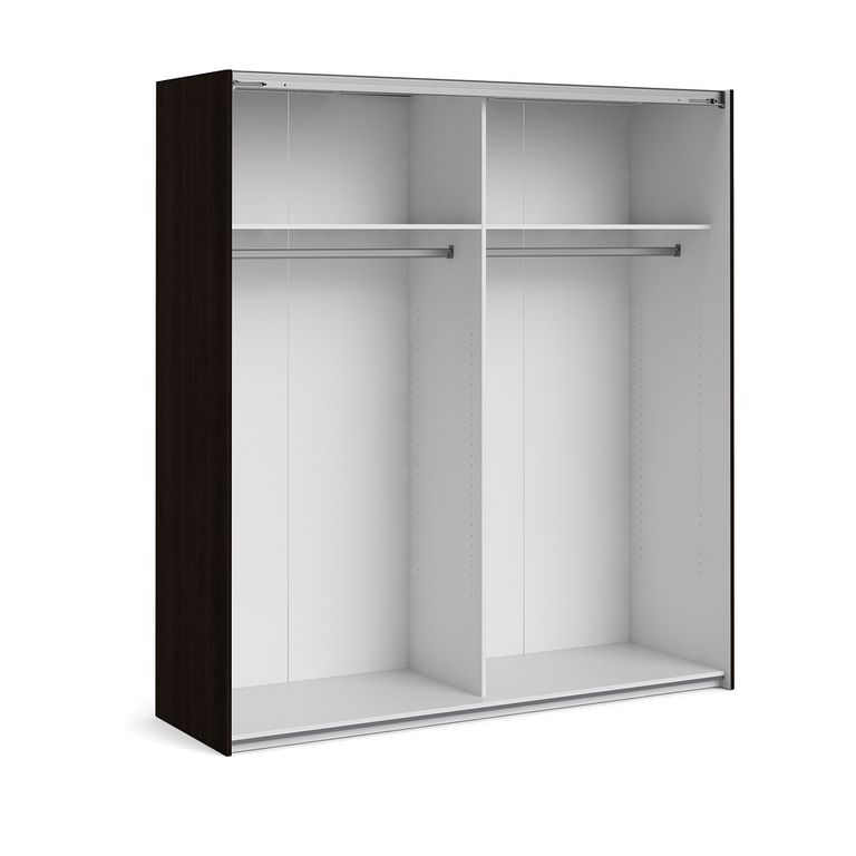 Verona Schiebetürenschrank 182 x 202 cm Kaffee / Weiß - Froschkönig24