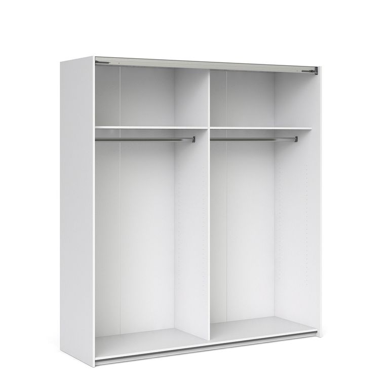 Verona Schiebetürenschrank 122 x 202 cm Weiß - Froschkönig24