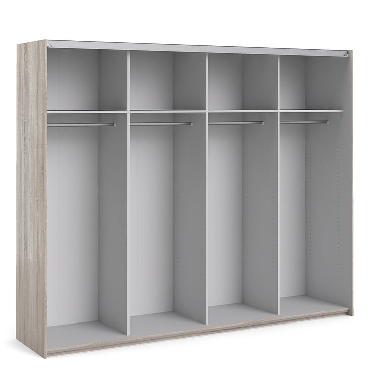 Verona Schiebetürenschrank 243 x 202 cm Trüffel - Froschkönig24