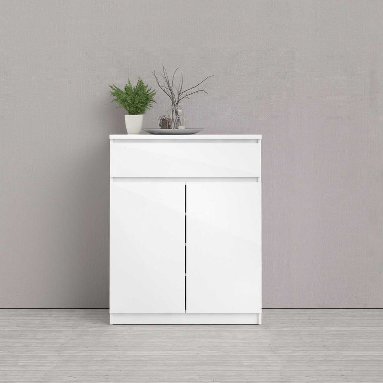 Sideboard NAIA Anrichte Kommode Weiß Hochglanz - Froschkönig24