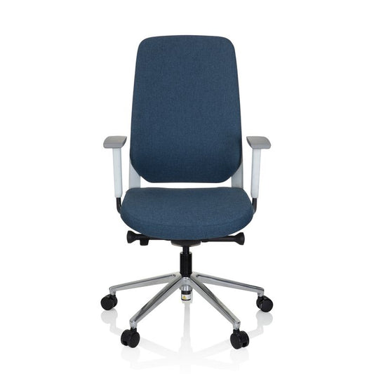 Bürostuhl, drehbar, CHIARO T4 WHITE Blau