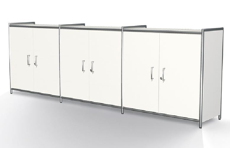 ARTLINE Sideboard Aktenschrank 2OH Büroschrank Weiß - Froschkönig24