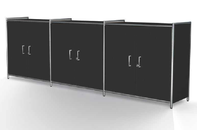 ARTLINE Sideboard Aktenschrank 2OH Büroschrank Anthrazit - Froschkönig24