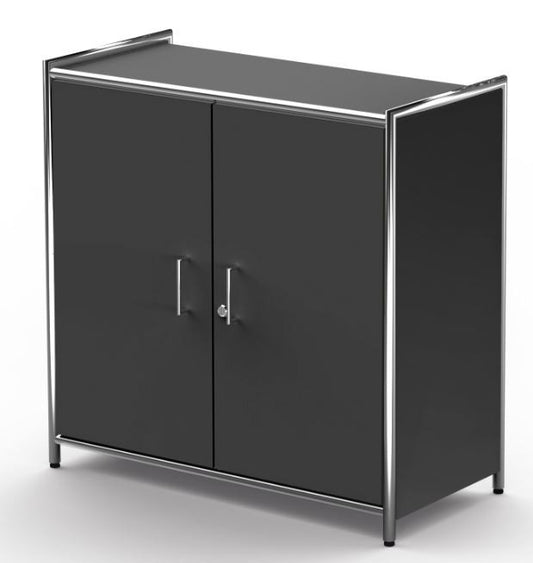 ARTLINE Sideboard Aktenschrank 2OH Büroschrank Anthrazit - Froschkönig24