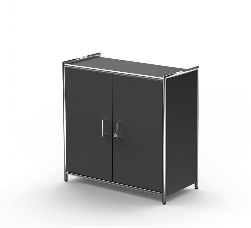 ARTLINE Sideboard Aktenschrank 2OH Büroschrank Anthrazit - Froschkönig24