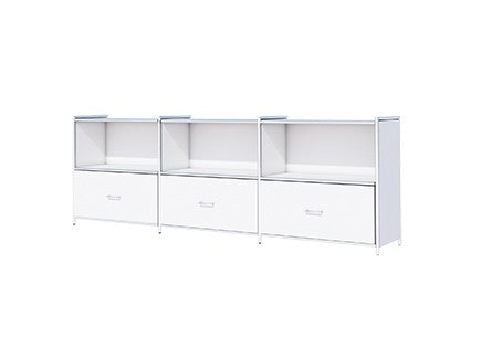 ARTLINE Sideboard Aktenschrank 2OH Büroschrank Weiß - Froschkönig24