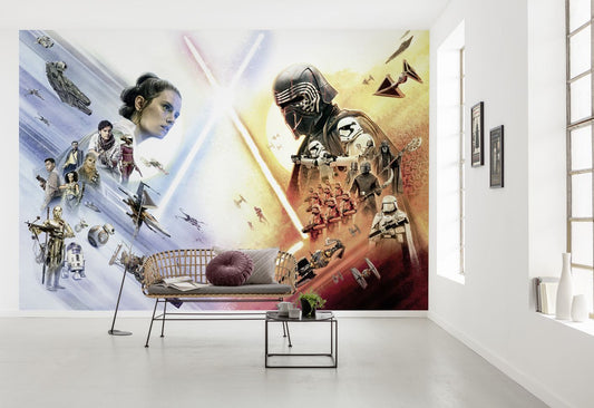 Papier Fototapete - STAR WARS EP9 Movie Poster Wide - Größe 368 x 254 cm