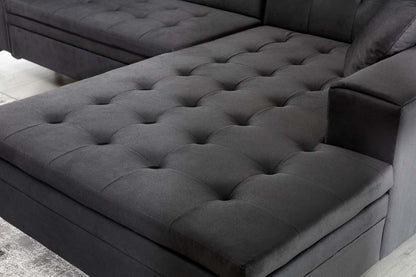 Solange Ecksofa 292 x 196 cm Taupe (Kunstleder)