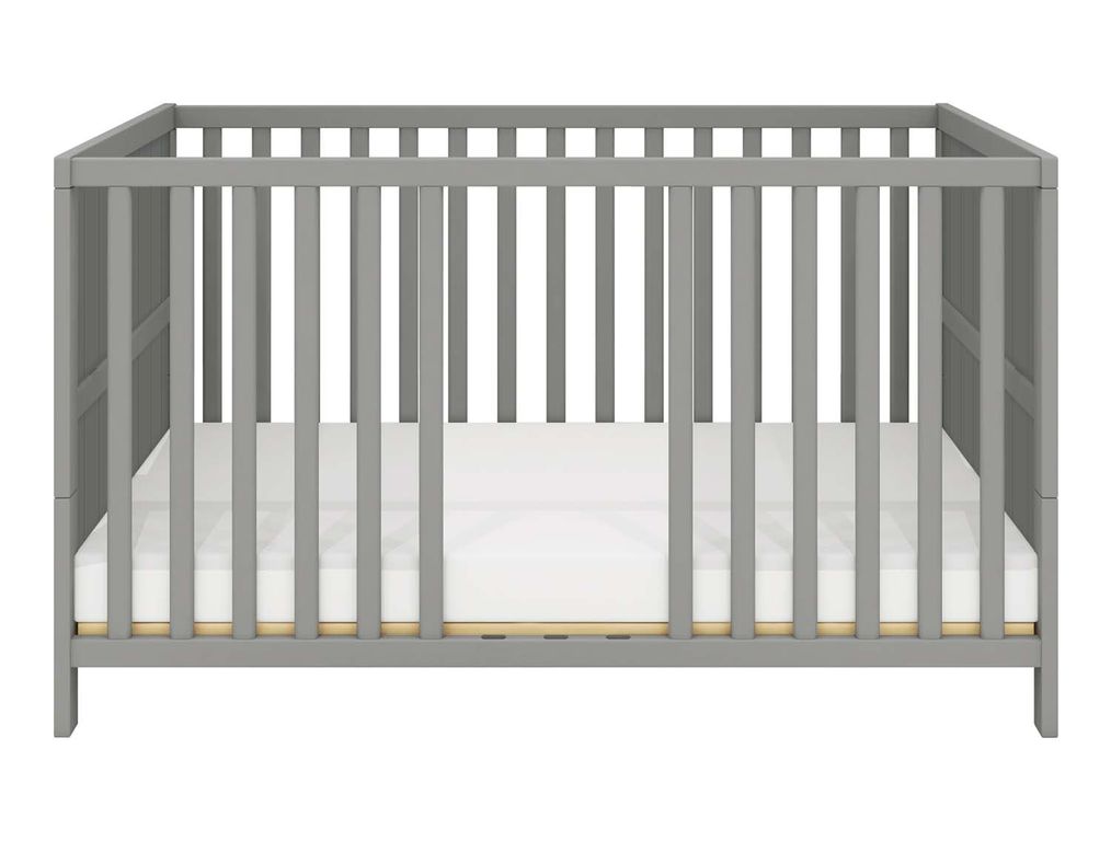 Flexa Luna Babybett 140x70 cm Grau geriffelt