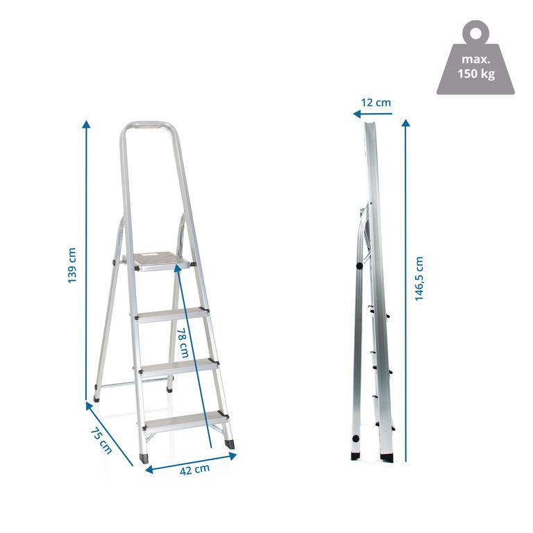 Klappleiter SOLID II Aluminium 4 Stufen