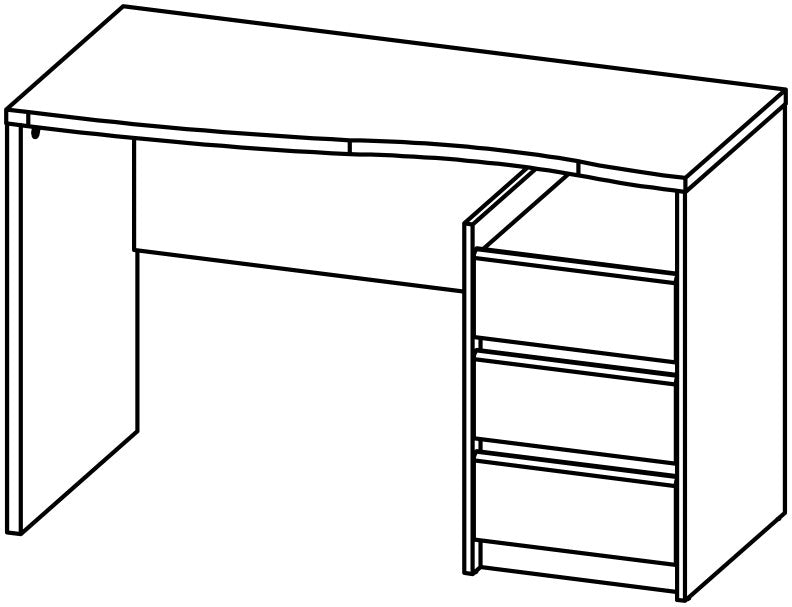 Tvilum Function Plus Computertisch Schreibtisch Bürotisch Büro Tisch Weiß / Eiche Struktur - Froschkönig24