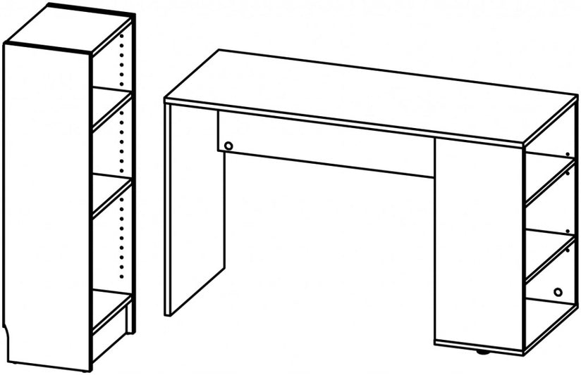 Tvilum Function Plus Computertisch Regal Schreibtisch Bürotisch Büro Tisch Kaffee - Froschkönig24