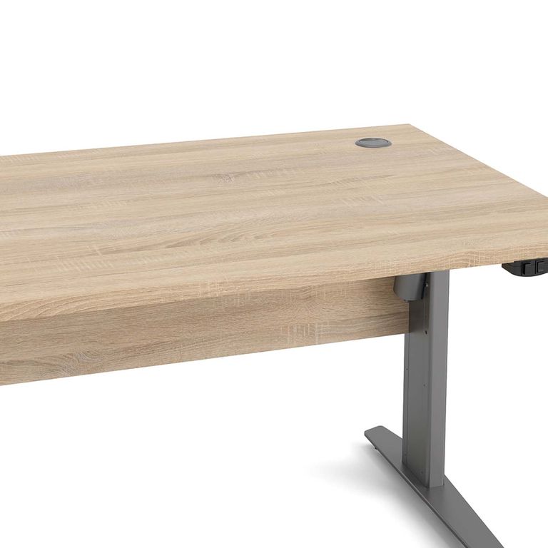 22271 Prima Schreibtisch elektrisch höhenverstellbar 150 x 80 cm Eiche Struktur, Motortisch - Froschkönig24