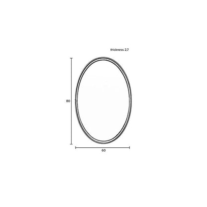 Matz oval Wandspiegel 60x80cm Antik Messing