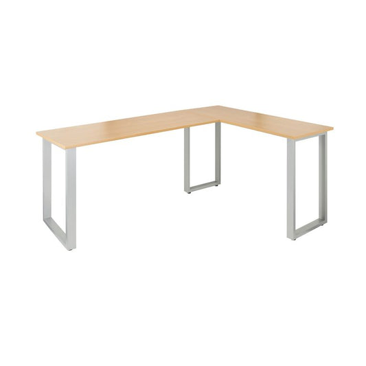 Computertisch WORKSPACE BASIC I 165 x 120 cm Buche / Silber OFF