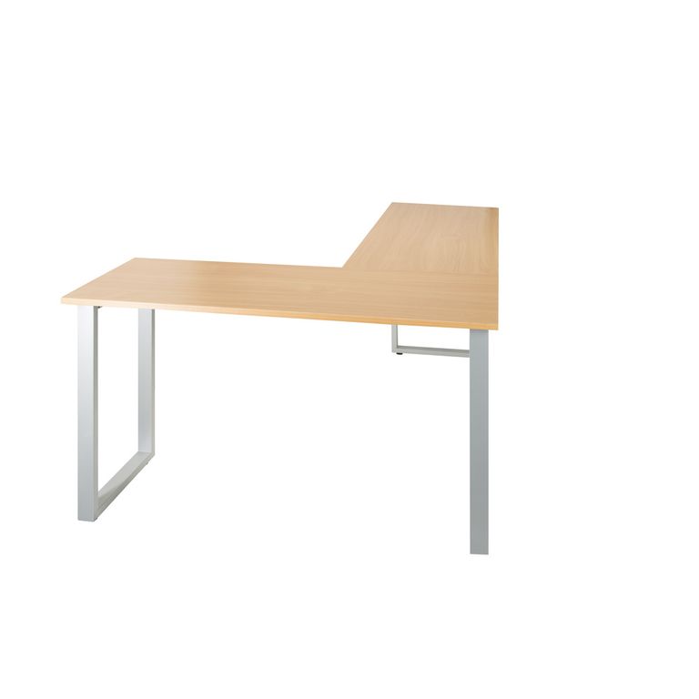 Computertisch WORKSPACE BASIC I 165 x 120 cm Buche / Silber OFF