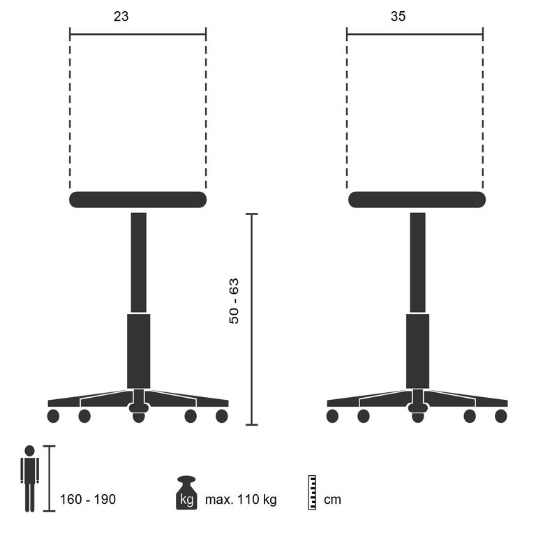 Stehhocker BALANCE SIT I B Schwarz