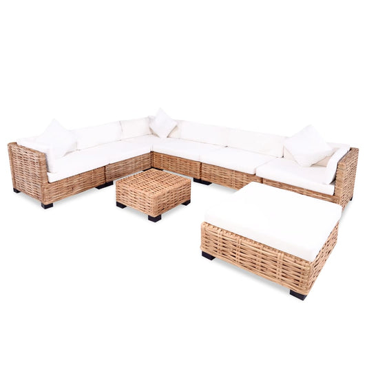 Sofagarnitur 27-tlg. Natürliches Rattan 114710