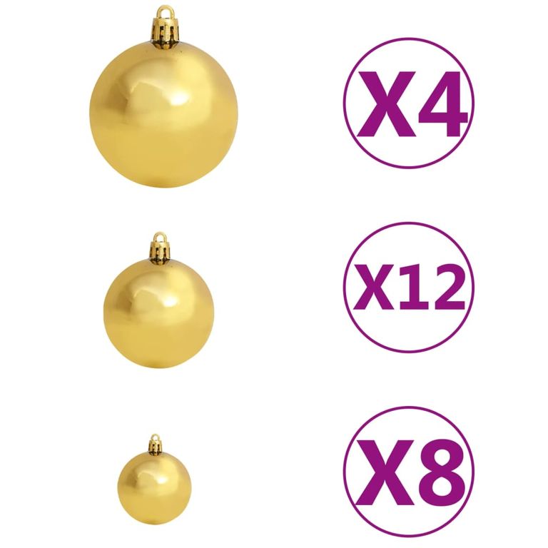 100-tlg. Weihnachtskugel-Set 3/4/6 cm Braun/Bronze/Golden 128872