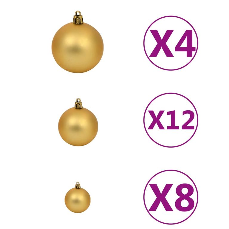 100-tlg. Weihnachtskugel-Set 3/4/6 cm Braun/Bronze/Golden 128872