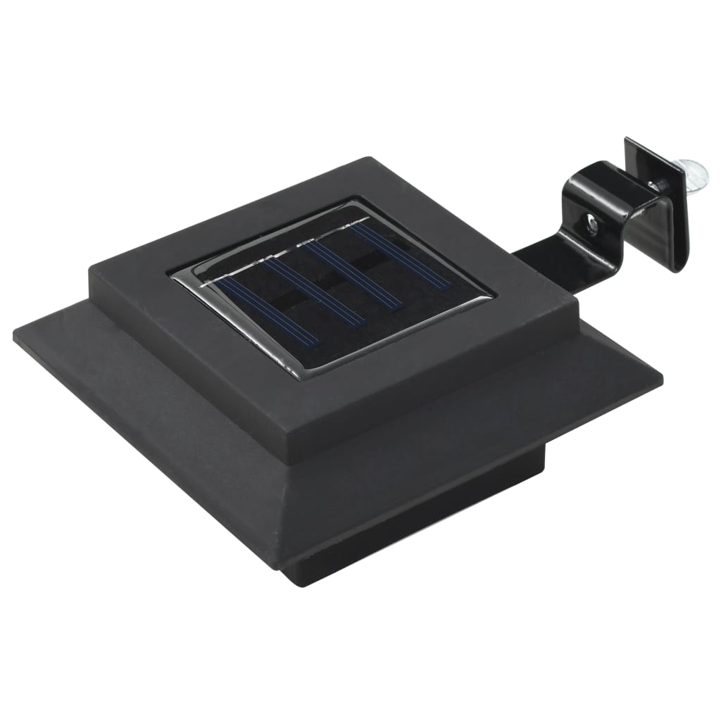 Outdoor Solarleuchten 6 Stück LED Quadratisch 12 cm Schwarz 142018