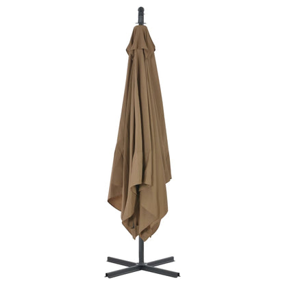 Ampelschirm mit Stahlmast 250 x 250 cm Taupe 133111