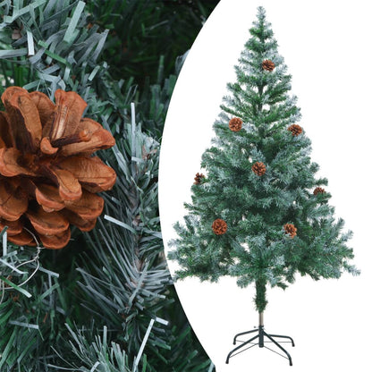 Künstlicher Weihnachtsbaum mit Tannenzapfen gefrostet 150 cm 127290