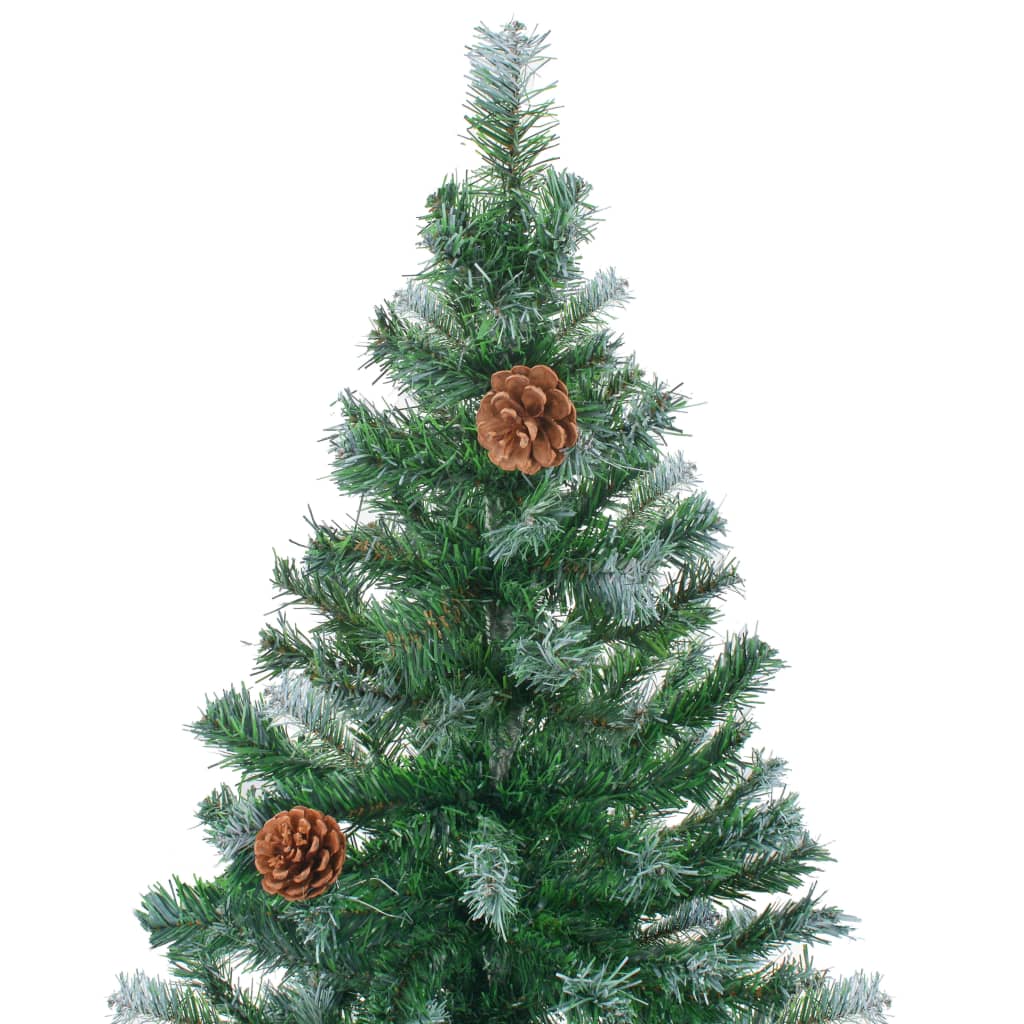 Künstlicher Weihnachtsbaum mit Tannenzapfen gefrostet 150 cm 127290