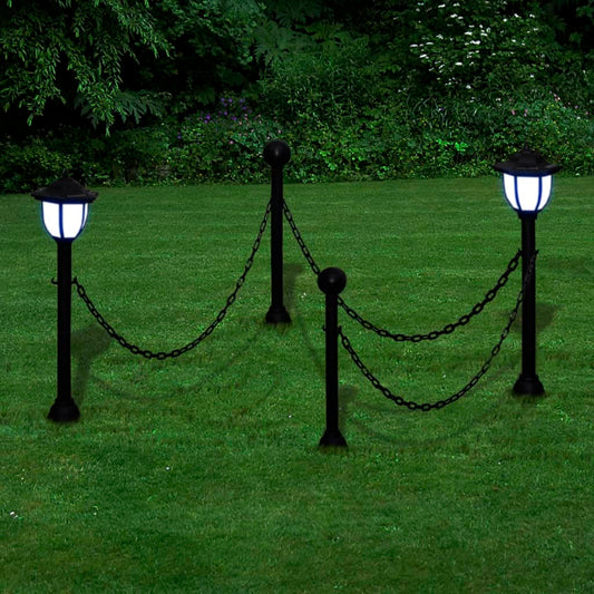 2x LED Lampe Solarleuchte Außenlampe Gartenleuchte Laterne 142468