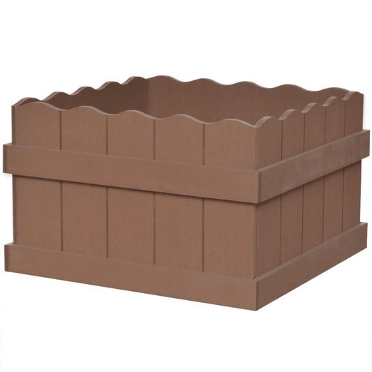 WPC Garten-Hochbeet 40x40x25 cm Braun 130148