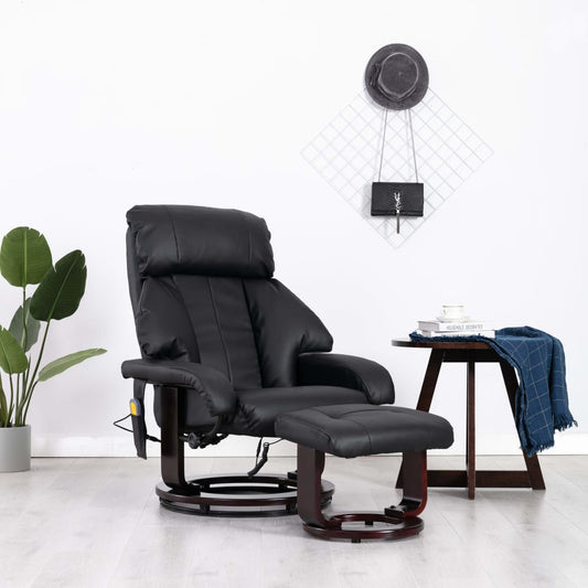 TV-Massagesessel Schwarz Kunstleder 89455