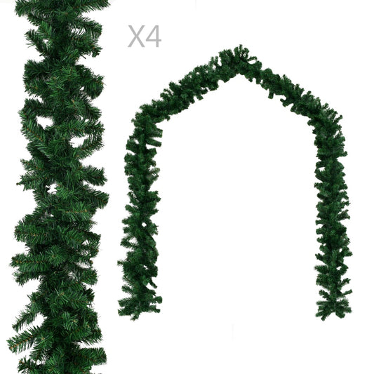 Weihnachtsgirlanden 4 Stk. Grün 270 cm PVC 88911