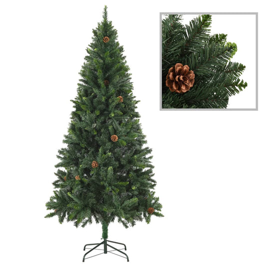 Künstlicher Weihnachtsbaum mit Kiefernzapfen Grün 180 cm 87421