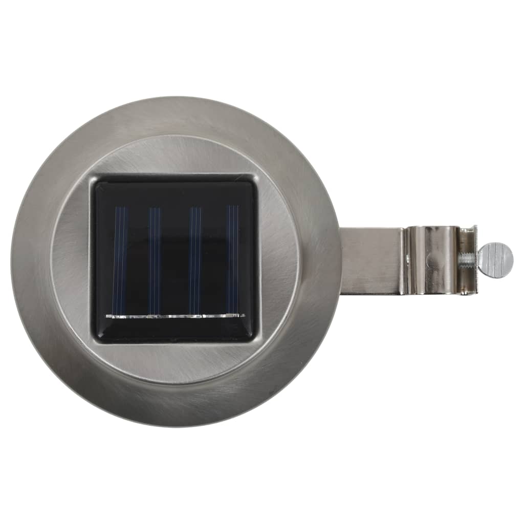 Solar-Außenleuchten 12 Stk. LED Rund 12 cm Weiß 144968