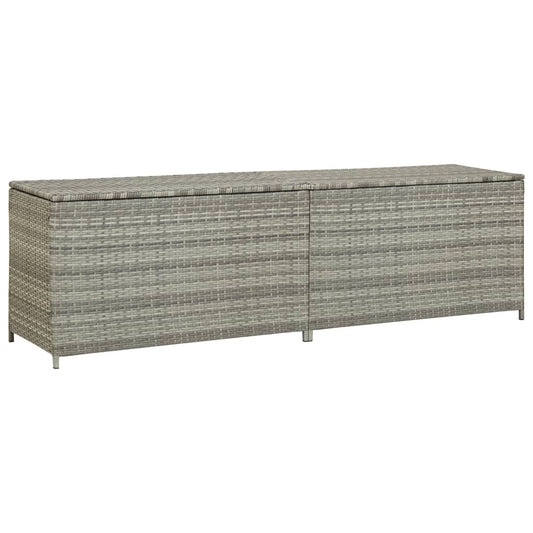 Gartenbox Poly Rattan 200x50x60 cm Grau 118616