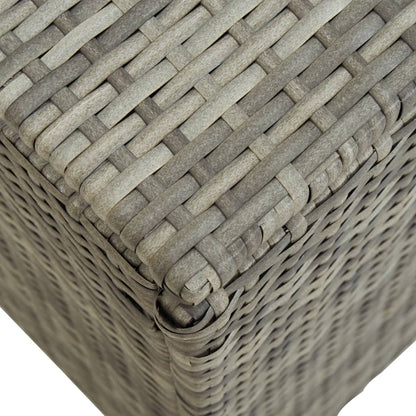 Gartenbox Poly Rattan 200x50x60 cm Grau 118616