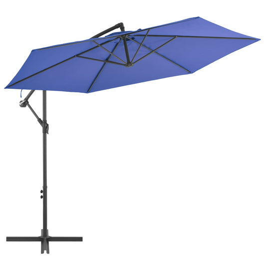 Ampelschirm mit Alu-Mast 300 cm Blau 126546