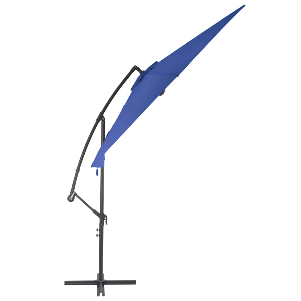 Ampelschirm mit Alu-Mast 300 cm Blau 126546