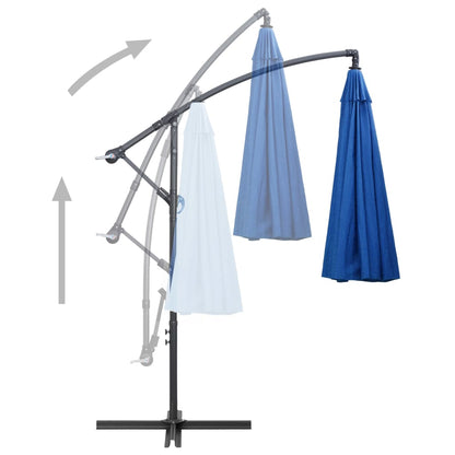 Ampelschirm Blau 3 m Aluminium-Mast 132477