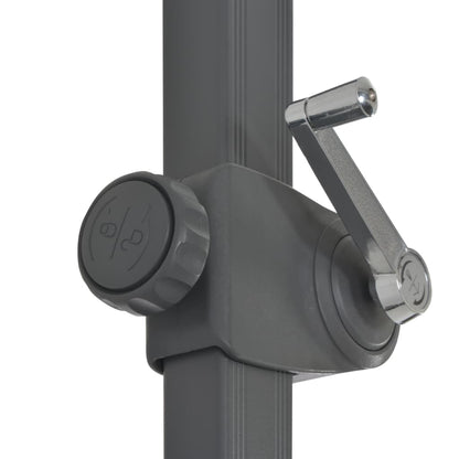 Ampelschirm mit Aluminium-Mast Schwarz 300 cm  122358