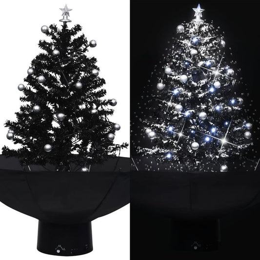 Schneiender Weihnachtsbaum mit Schirmfuß Schwarz 75 cm PVC 126252