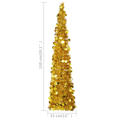 Künstlicher Pop-Up-Weihnachtsbaum Golden 150 cm PET 126383