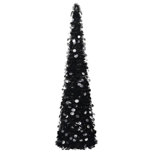 Künstlicher Pop-Up-Weihnachtsbaum Schwarz 150 cm PET 127642