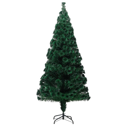 Künstlicher Weihnachtsbaum mit Ständer Grün 210 cm Fiberoptik 126874