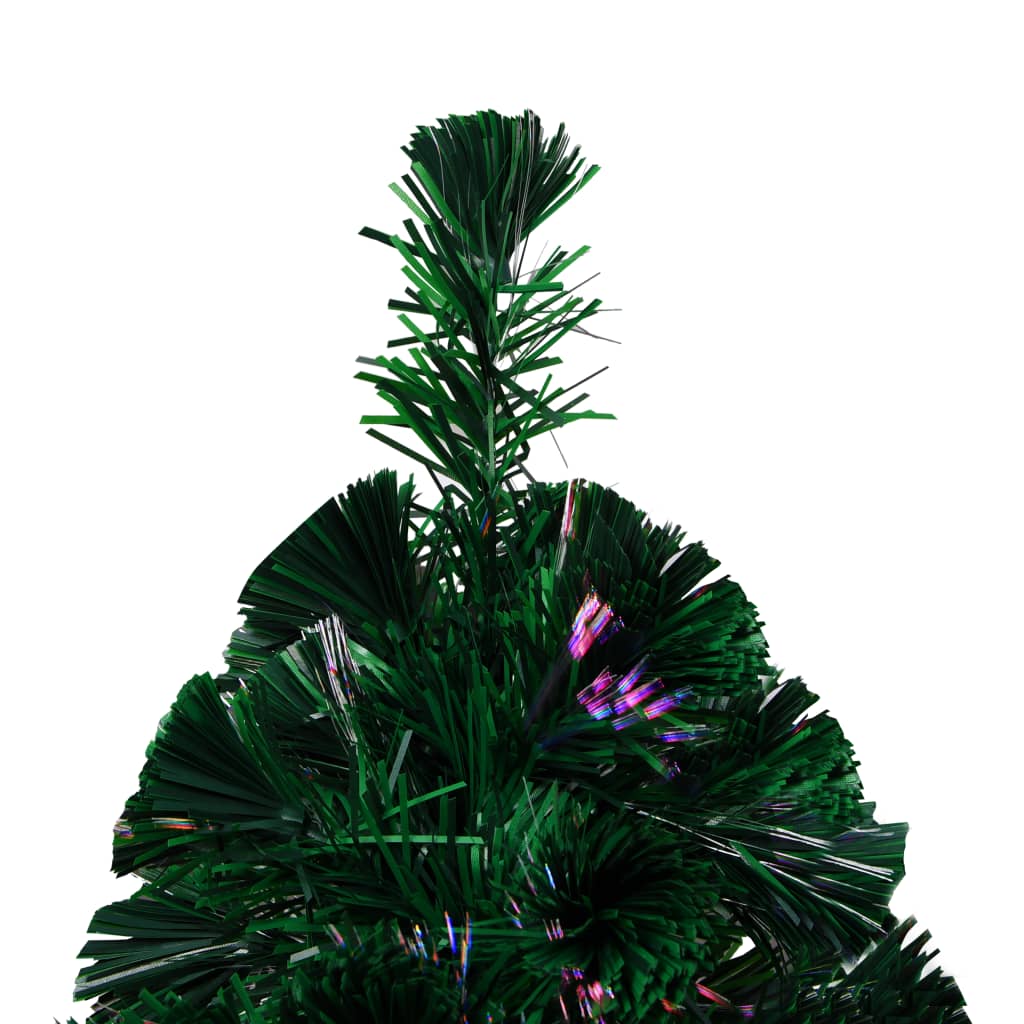 Künstlicher Weihnachtsbaum mit Ständer Grün 210 cm Fiberoptik 126874